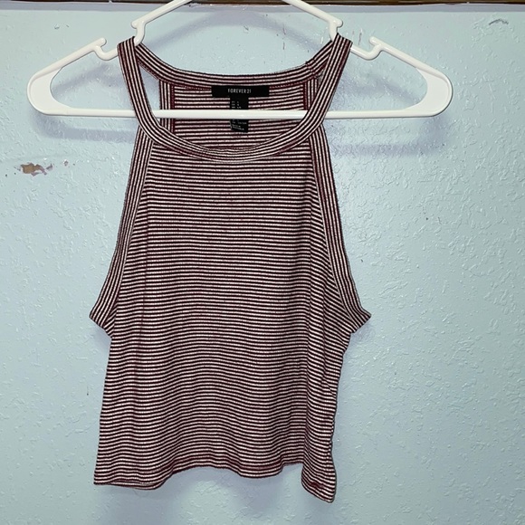 forever 21 striped cropped tank - Picture 1 of 1